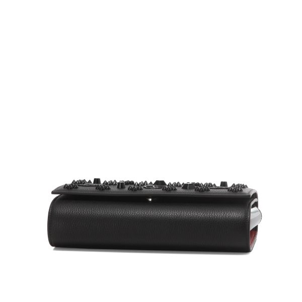 4 Christian Louboutin Shoulder Clutch Bag Calfskin Black