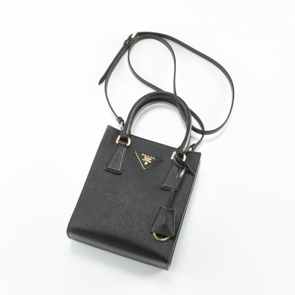 4 Prada Hand Tote Bag Mini Square Bag Nero