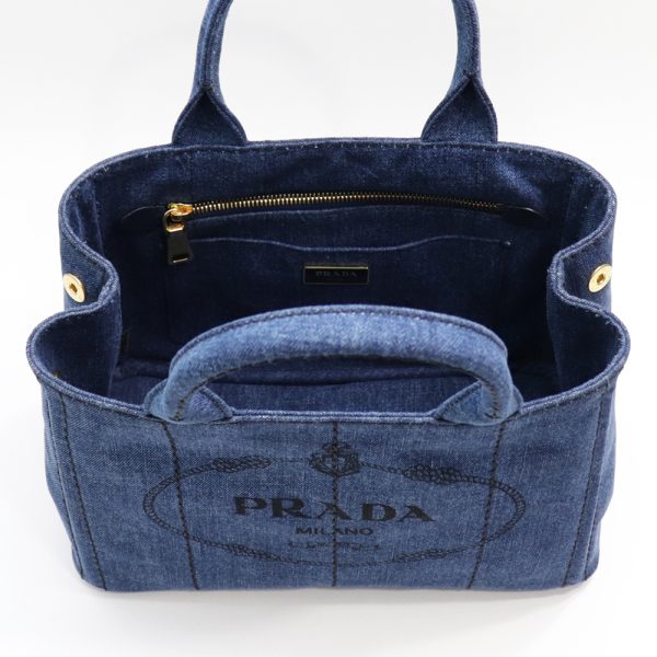 4 Prada Handbag Canapa Bag Denim Fabric