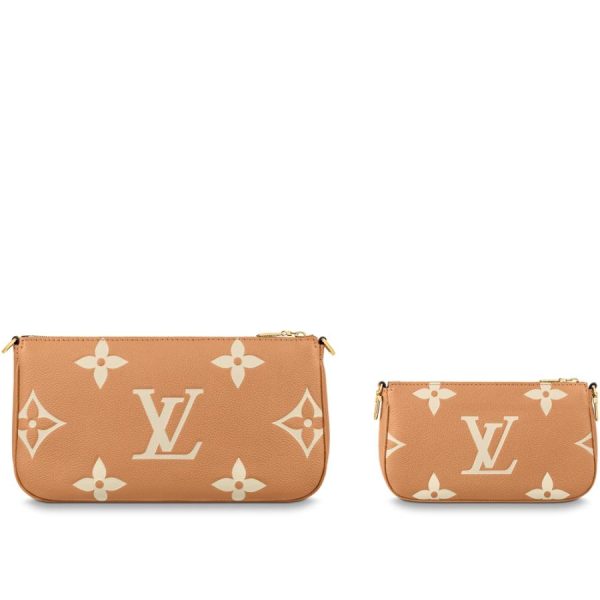 5 Louis Vuitton Multi Pochette Accessoires Beige Gold Monogram Amp Plant Leather