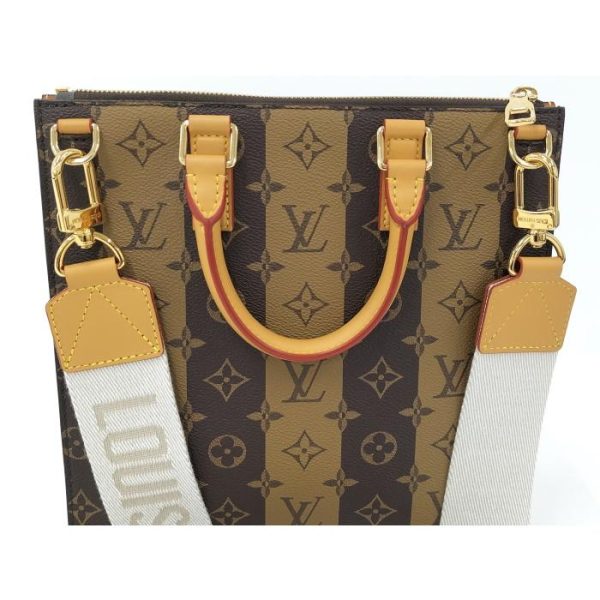 6 Louis Vuitton Sac plat Messenger 2 Way Shoulder Bag Monogram Stripe Reverse Brown