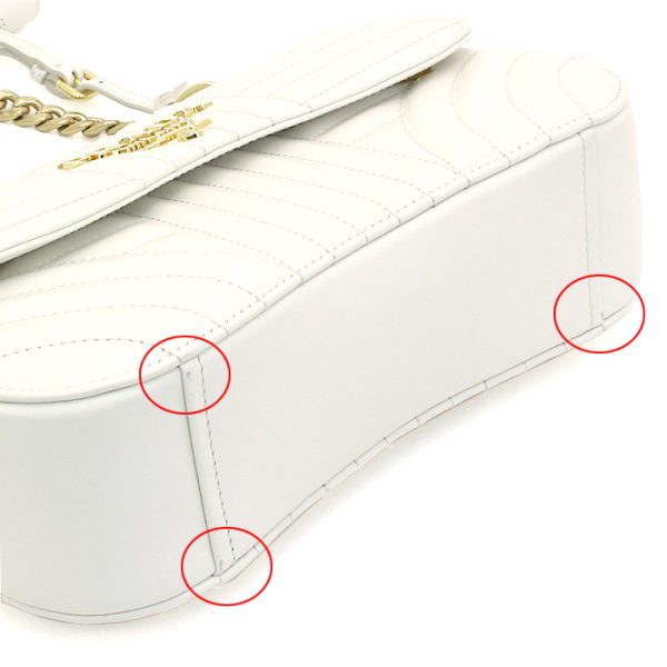 6 Prada Shoulder Bag Soft Calf Impunture Bianco