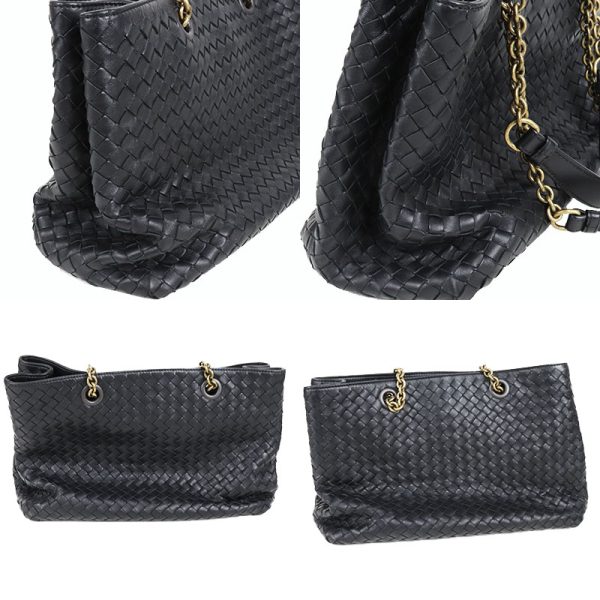 6 Bottega Veneta Intrecciato Tote Bag Leather Black