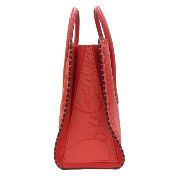 6 Christian Louboutin 2 Way Bag Leather Suede Rubber Red