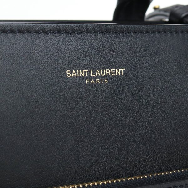 7 Saint Laurent Handbag 2 Way Shoulder Bag East Side Leather Black