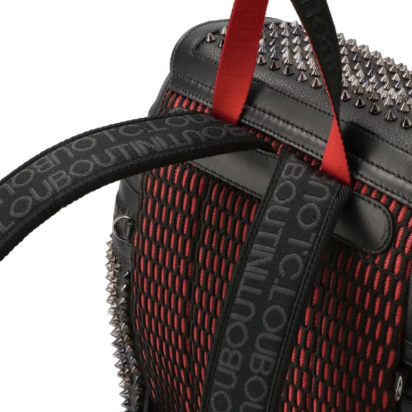 7 Christian Louboutin Backpack Rucksack Calfskin Black