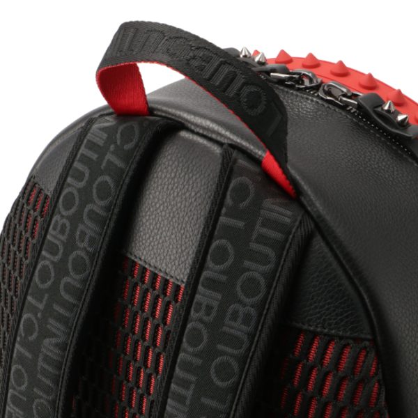 7 Christian Louboutin Backpack Rucksack Calfskin Black