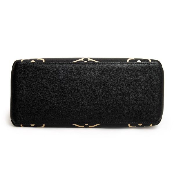 7 Louis Vuitton Petit Palais PM Bicolor Shoulder Handbag Monogram Amplant Leather Black Beige
