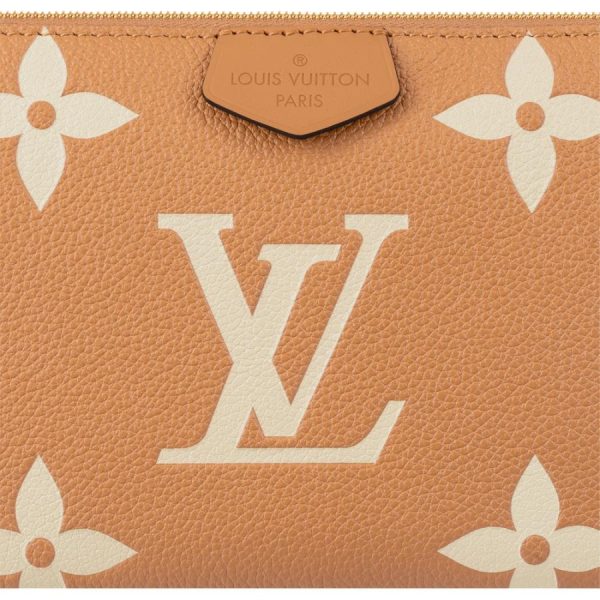 7 Louis Vuitton Multi Pochette Accessoires Beige Gold Monogram Amp Plant Leather