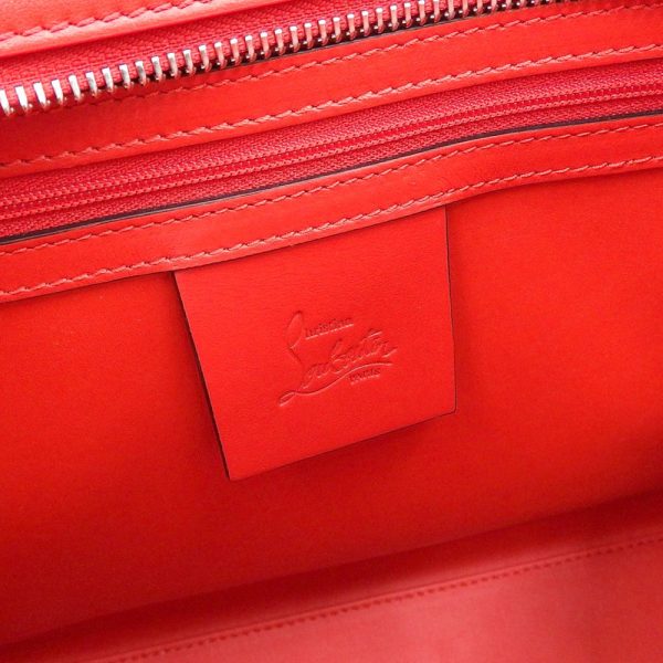 8 Christian Louboutin 2 Way Bag Leather Suede Rubber Red