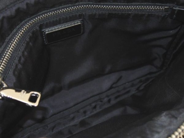 8 Prada Nylon Shoulder Bag Black Silver Metal Fittings