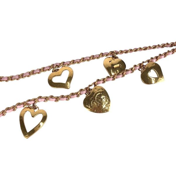 9 Chanel Mini Matelasse Heart Charm Chain Shoulder Bag Lambskin Pink Gold Hardware