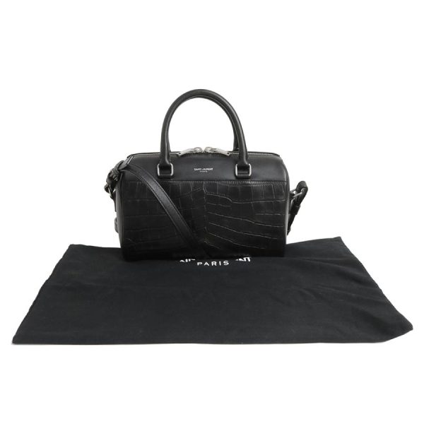 brandbrand 200099847018 1 d 20230213154346 Saint Laurent Baby Duffel 2WAY Shoulder Bag Diagonal Handbag Crocodile Embossed Leather