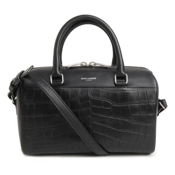 brandbrand 200099847018 i 20230213154345 Saint Laurent Baby Duffel 2WAY Shoulder Bag Diagonal Handbag Crocodile Embossed Leather