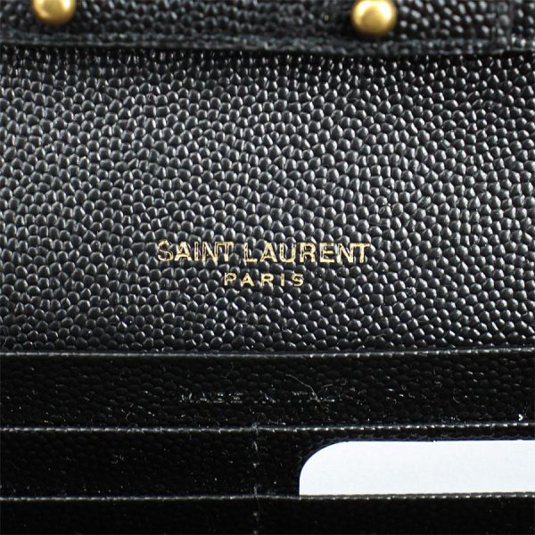 goguysshop 377828 bow01 1000 6 d 20221118111452 Saint Laurent Bag Chain Shoulder Chain Wallet 2WAY Leather