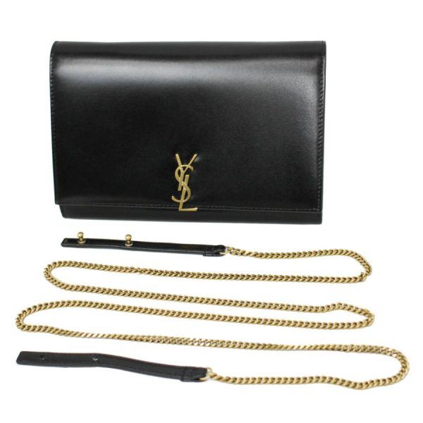 goguysshop 669921 03p2w 1000 1 d 20230210144206 Saint Laurent Bag Chain Shoulder Chain Wallet 2WAY Leather