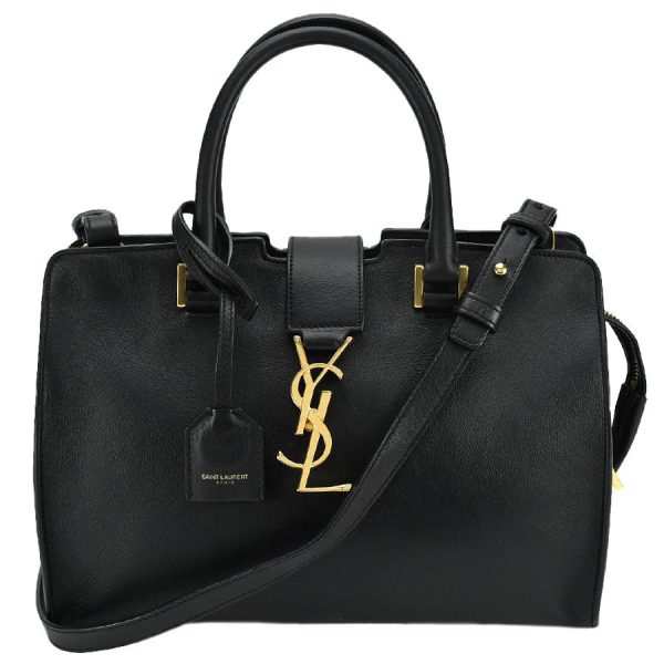 sunrev 1 240001020744 i 20230213151109 Saint Laurent Baby Cabas Handbag 2way Shoulder Leather YSL