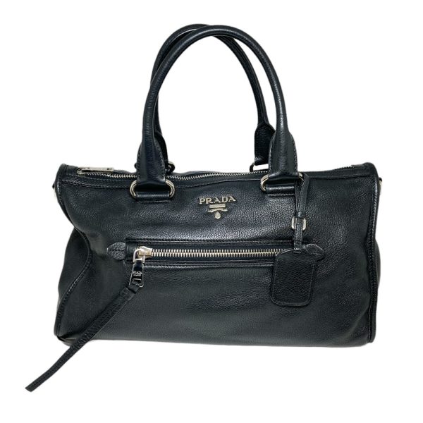 1 Prada Handbag Leather Black