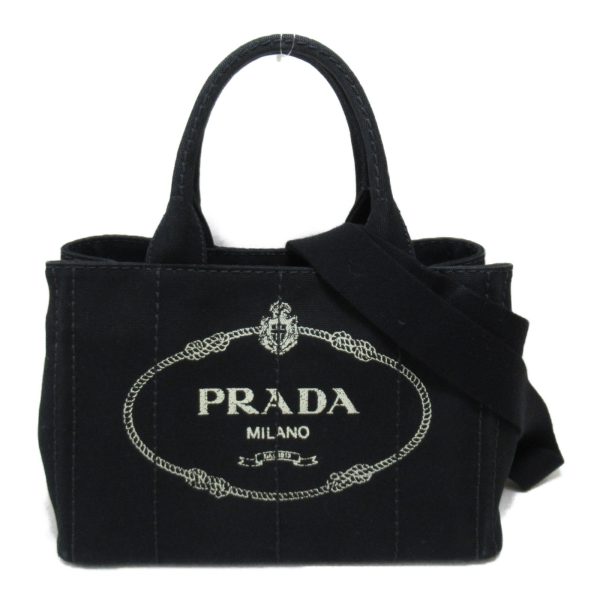 1 Prada Canapa Tote PM Tote Bag Canvas Black