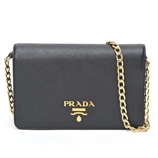 1 Prada Chain Shoulder Clutch Bag Black