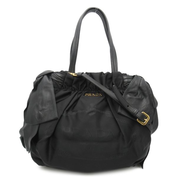 1 Prada 2 Way Shoulder Bag Nylon Black