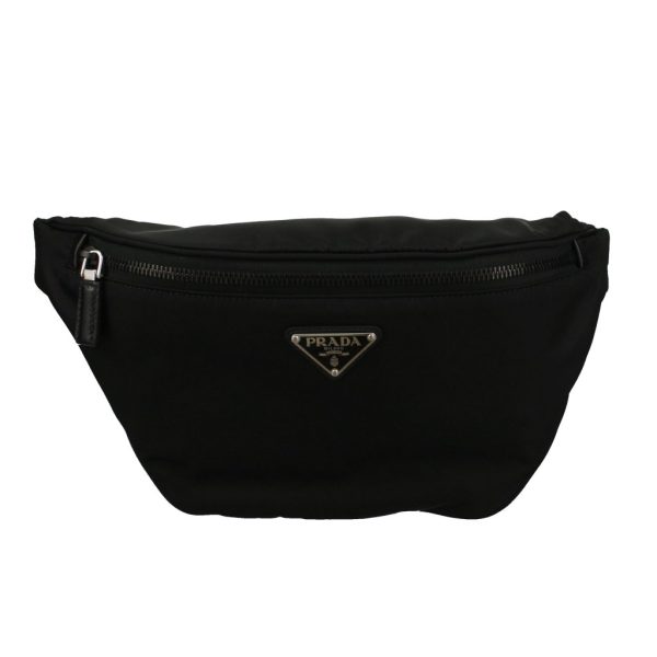 1 Prada Body Bag Nylon Leather Black