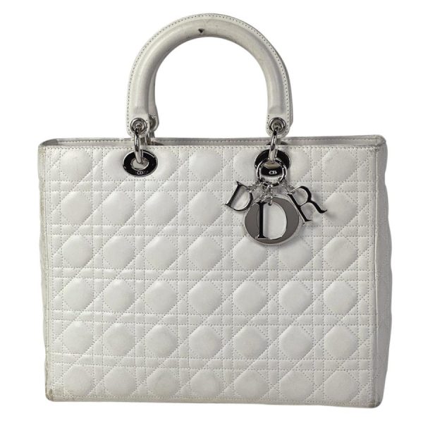 1 Christian Dior Handbag Canage Leather White