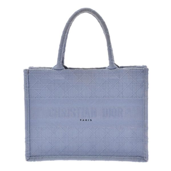 1 Christian Dior Tote Bag Handbag Canvas Blue