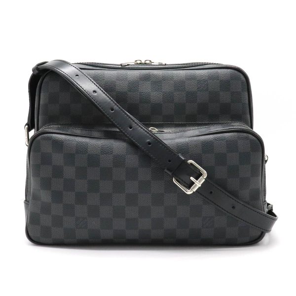 1 Louis Vuitton Damier Graphite Lo Shoulder Bag Diagonal Black Gray Shawl