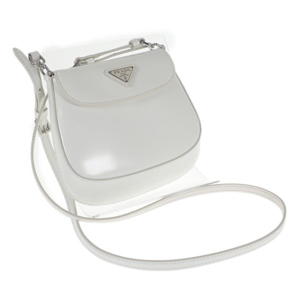 1 Prada Cleo Mini Bag Shoulder Bag White Silver Metal Fittings