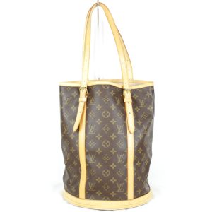 1 Louis Vuitton Greige Calfskin Monogram Canvas On My Side Tote PM