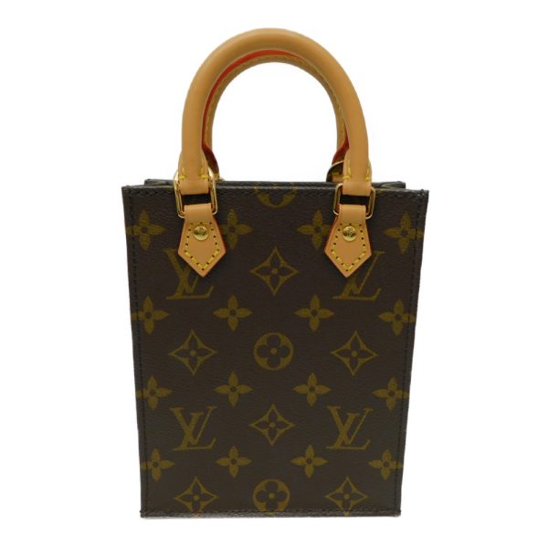 1 Louis Vuitton Petite Sac Plat Shoulder Bag Monogram Gold Metal Fittings Brown