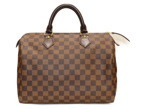 1 Louis Vuitton Speedy 30 Handbag Boston Bag Damier Brown Red