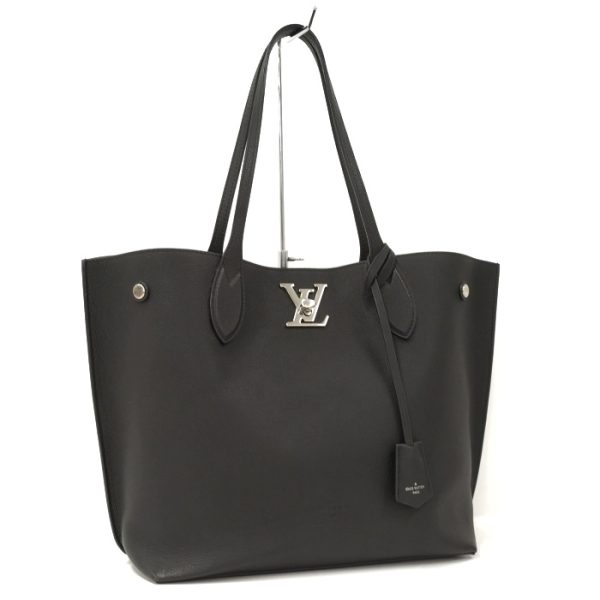 1 Louis Vuitton Lock Me Go Tote Bag Leather Noir