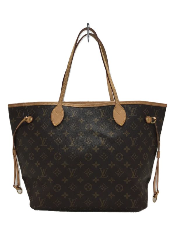 1 Louis Vuitton Neverfull MM Monogram Leather Tote Bag PVC Brown