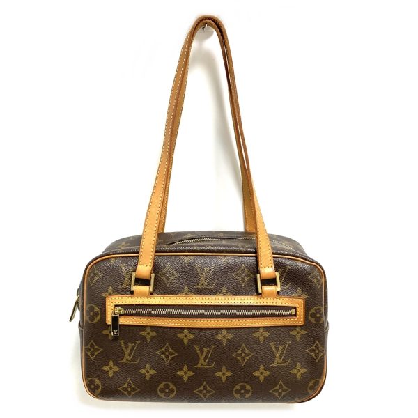 1 Louis Vuitton Monogram Cite MM Handbag Shoulder Bag Brown