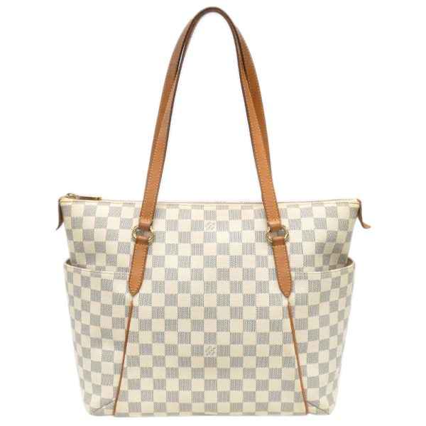 1 Louis Vuitton Damier Azur Totally MM Tote Bag Beige