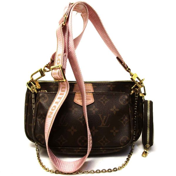 1 Louis Vuitton Shoulder Bag Monogram Multi Pochette Accessoire Rose Claire