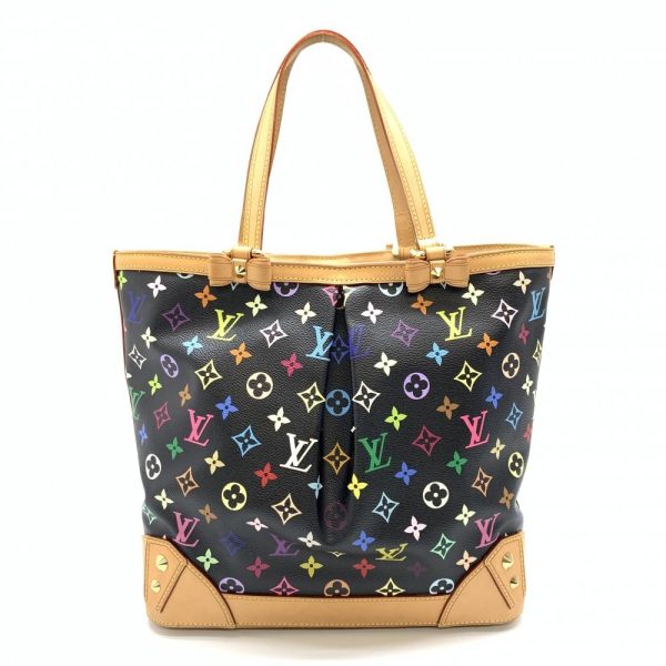 1 Louis Vuitton Charlene MM Tote Bag Monogram Multicolor Noir Black