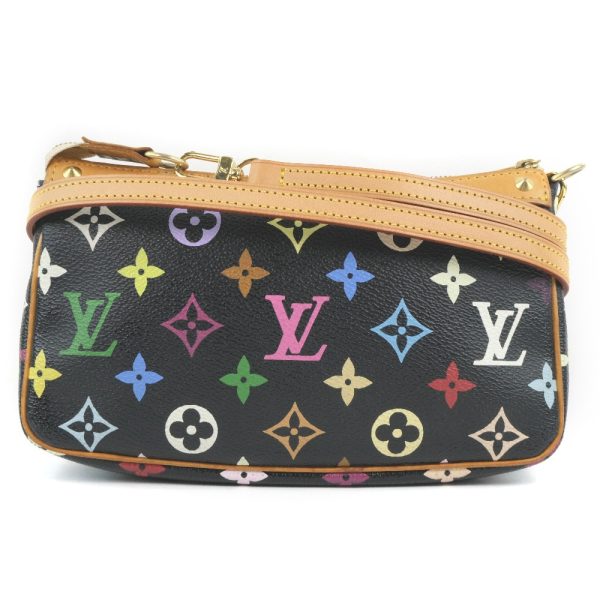 1 Louis Vuitton Accessory Pouch Long Strap Monogram Multicolor Black