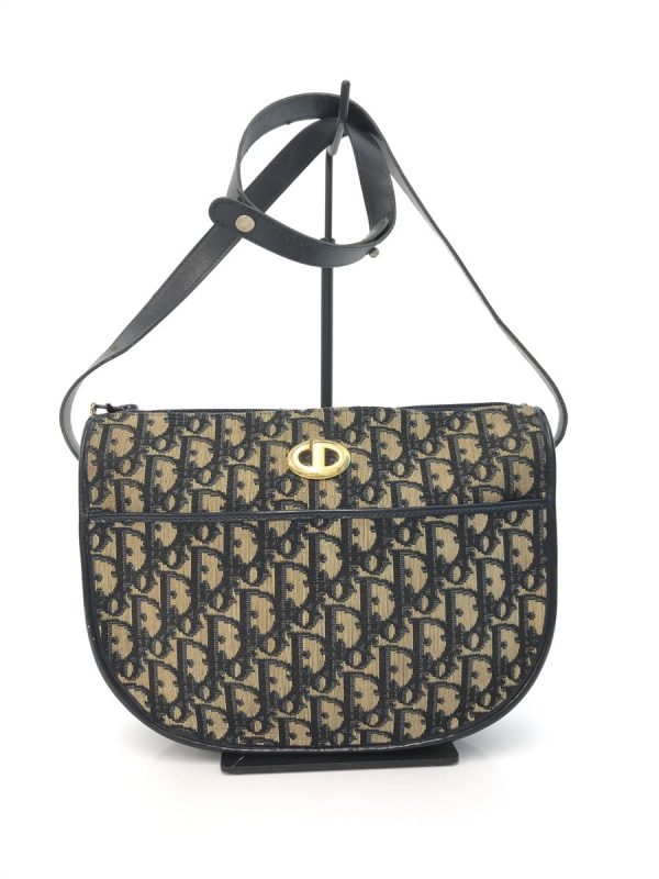 1 Christian Dior Handbag Canvas Navy Whole Pattern