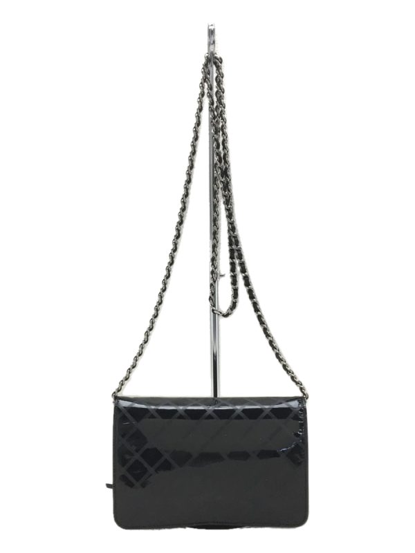 1 Chanel Wallet Chain Shoulder Bag Enamel Gray