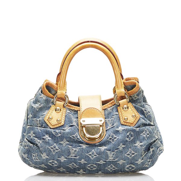 1 Louis Vuitton Monogram Denim Pleaty Mini Handbag Blue