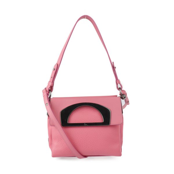 1 Christian Louboutin Passage Mini Handbag 3 Way Shoulder Bag Leather Pink Gunmetal Hardware