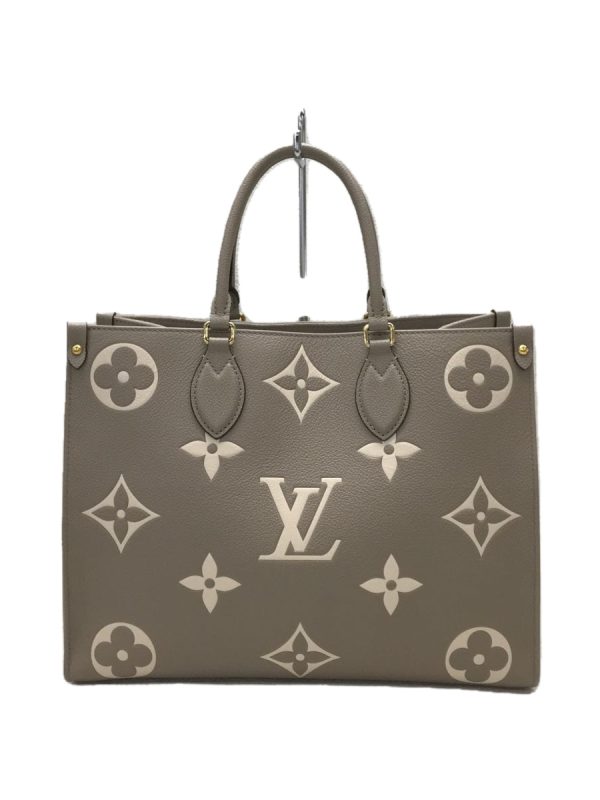 1 Louis Vuitton On The Go MM Monogram Emplant Gry Leather