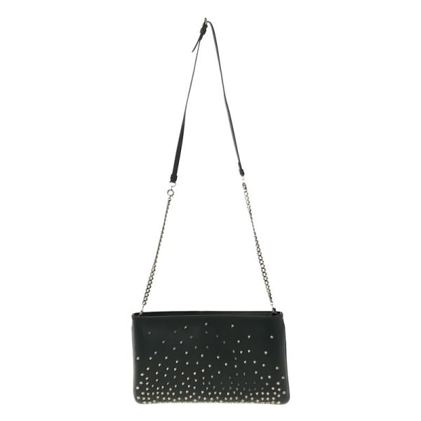 1 Christian Louboutin Loubiposh Random Stud Chain Clutch Bag Black