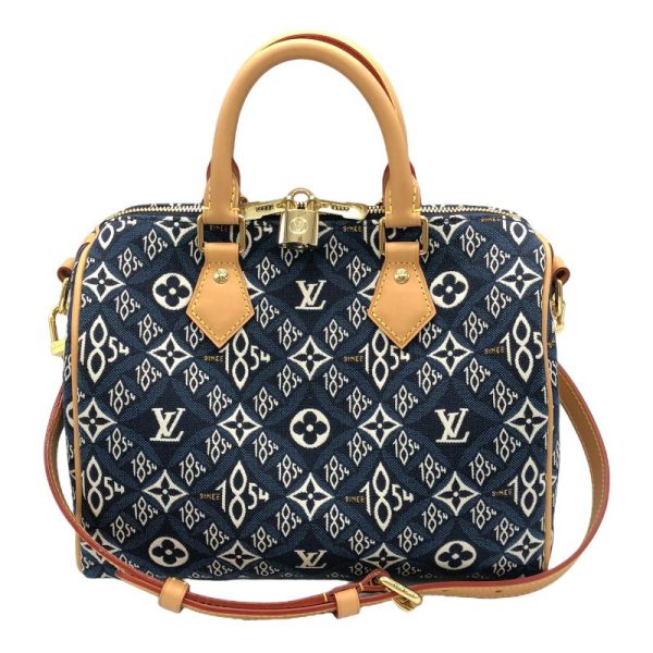 1 Louis Vuitton Speedy Bandouliere 25 Navy Boston Bag