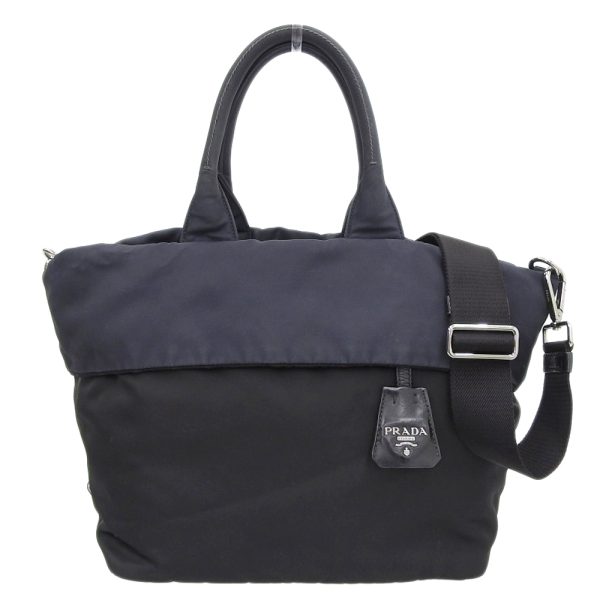 1 Prada 2 Way Bag Nylon Black Navy