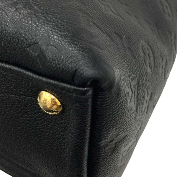 10 Louis Vuitton V Tote MM Shoulder Bag Emplant Noir Black Gold Hardware