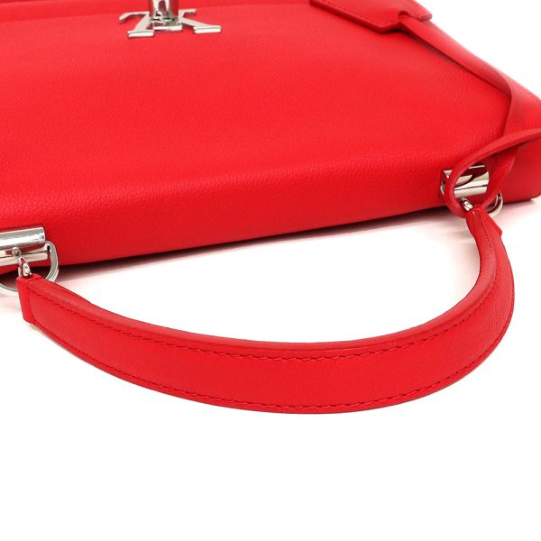 10 Louis Vuitton Lockme 2 Shoulder Handbag Calf Leather Ruby Red